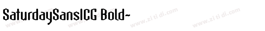 SaturdaySansICG Bold字体转换